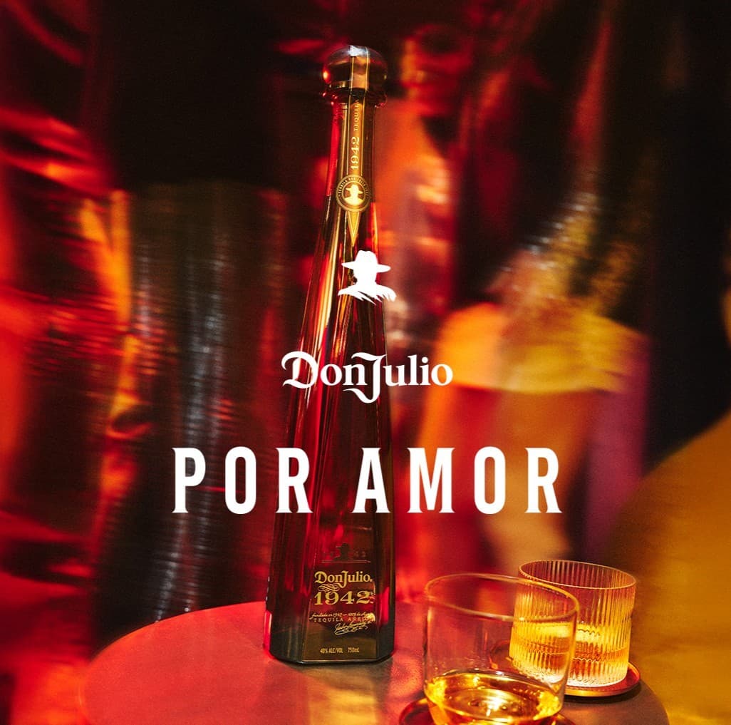 Don Julio cocktail and a bottle of Don Julio Blanco.